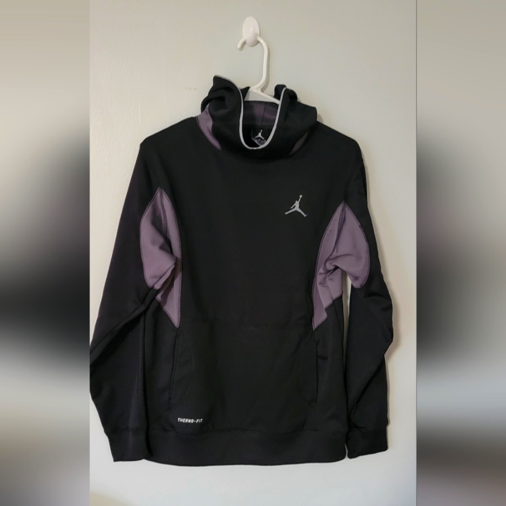 Nike Michael Jordan sweatshirt Black BOYS Therma-fit Hoodie 13-15 Years XL